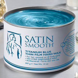 SATIN SMOOTH Titanium Blue Thin Film Hard Wax (case of 12) SSW14MPG